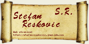 Stefan Resković vizit kartica